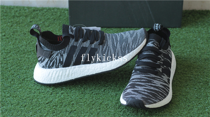 Adidas NMD R2 Primeknit Black Glitch BY9409